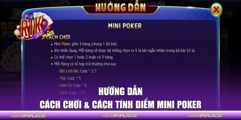 Cách chơi & tính điểm trong game tại RIKVIP